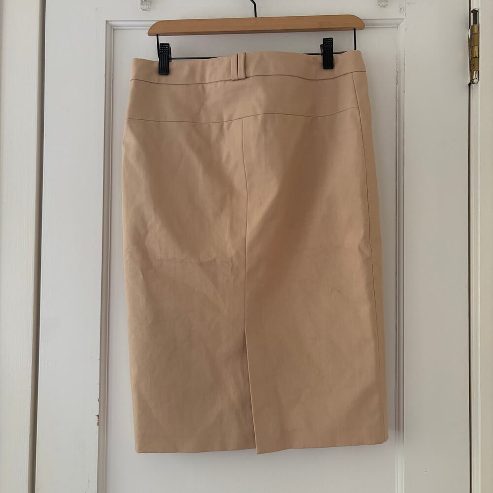 Salvatore Ferragamo beige midi pencil skirt Size 42 Size 6 - Picture 3 of 7
